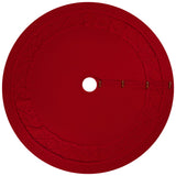 KCFESTIHUE Christmas Tree Skirt, 48 Inch Cable Knit Pattern, Luxury Xmas Holiday Decoration, Thick Rustic Fabric, Home Party Décor Red KCFESTIHUE