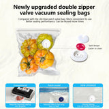 Vixino Vacuum Sealer, vacuum sealer for food, handheld vacuum sealer, compact vacuum sealer(Vacuum Sealers+ 30 reusable vacuum seal bags) Vixino