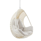 Ulax Furniture Hanging Egg Chair, Tear DropChair with Beige Cushion (Without Stand) Ulax furniture