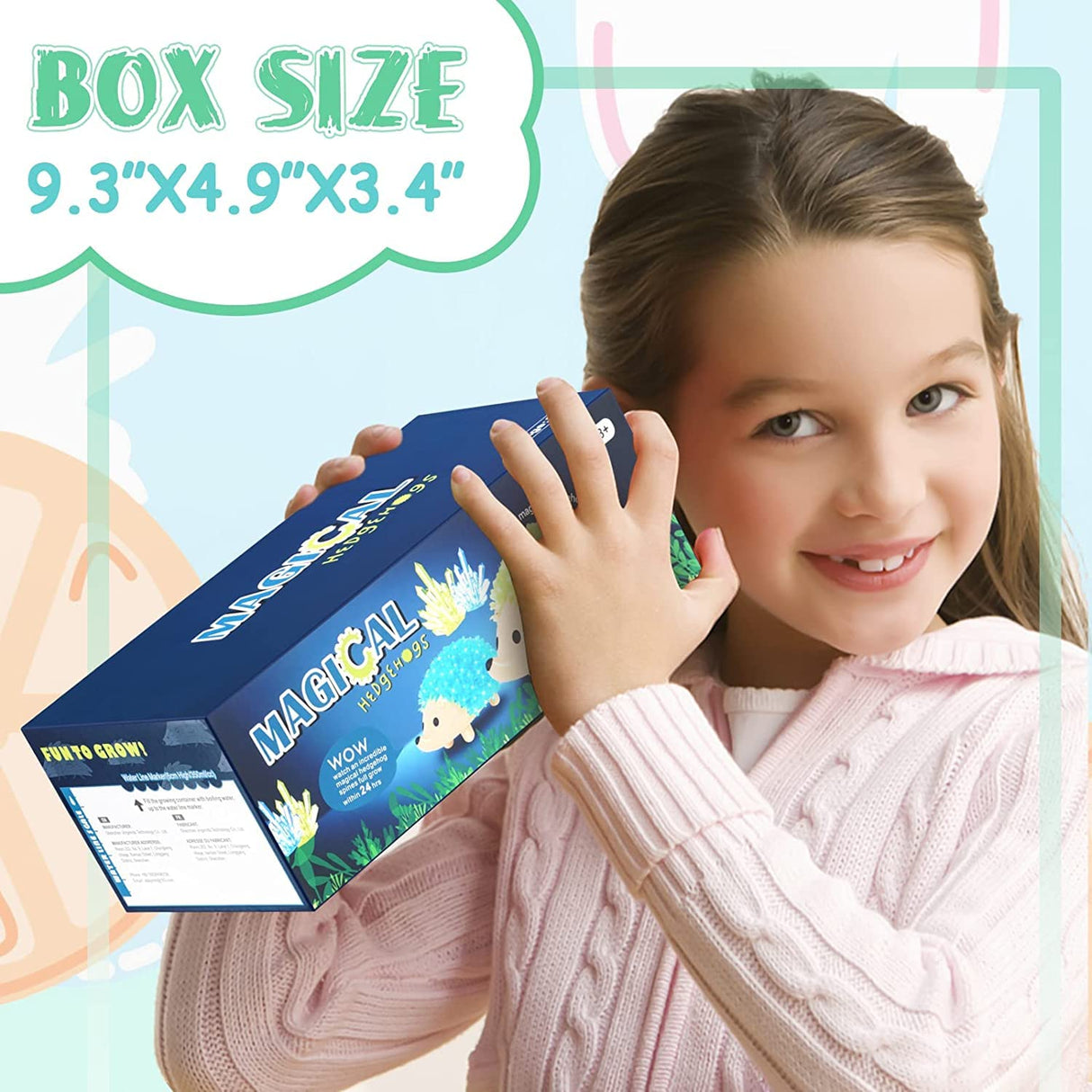 sdaymol Crystal Growing Kit for Kids - 2 Colors Hedgehog to Grow Fast in (24H),Science Experiments Learning & Educational Toys,Science Kits for Kids Age 8-12 STEM Project Gifts for Boys & Girls 6+ sdaymol