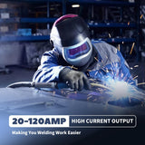 Portable Welding Machine, 110V Handheld Welder Machine with IGBT Inverter 6 Variable Current Adjustment 20-120Amp Output Portable ARC Welding Machine for 1/16"-1/8" All Size Welding Rod FAHKNS