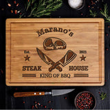 Personalized Cutting Board for Men - Father's Day Cutomized Grilling Gifts for Dads - BBQ Wood Board Grill Accessories for Dad GIFTS TO ENGRAVE