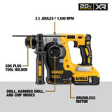 DEWALT DCH273P2 20V Max Brushless SDS Rotary Hammer with 5 Ah Batteries DEWALT