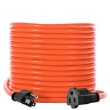 KMC 75ft Outdoor Extension Cord, 75-Foot 16/3 Weatherproof Indoor/Outdoor Extension Cable, Flexible SJTW 16-Gauge 100% Copper Wire, Durable Vinyl Jacket, UL/ETL Certified, 10A 1250W, Orange KMC