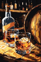 GUAIEUW 5D Whisky in The Cellar Painting Diamond Painting Kits for Adults Beginner, DIY Wine Diamond Art for Home Wall Decor Gifts Full Drill Round Gem Art 8x12 inch GUAIEUW