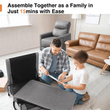 Welzona Power Swivel Rocker Recliner, 360° Swivel Nursery Rocking Chair, PU Leather Glider Rocking Recliner, Infinite Position Electric Chair for Adults with USB Port for Living Room, Dark Gray Welzona