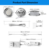 Under Cabinet Lighting Dimmable LED Puck Lights,Recessed Mount,12V Low Volt,60mm Cutout Haolgen Bulb Replace,Small Puck Light Plug in for Curio,Book Case,Display Shelf,6000k Cold White,6pcs LAMPAOUS