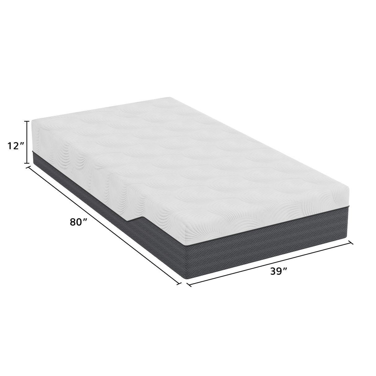 12 Inch Twin XL Mattress, Memory Foam Mattress for Cool Sleep & Pressure Relief, Medium Firm Support, Removable Cover, No Fiberglass JOYRIDE SLEEP