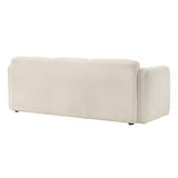 Sierra Modern 83 in. Ivory Boucle Handcrafted Contemporary Sofa for Living Room or Couch for Family Room with Rounded Arms Armen Living
