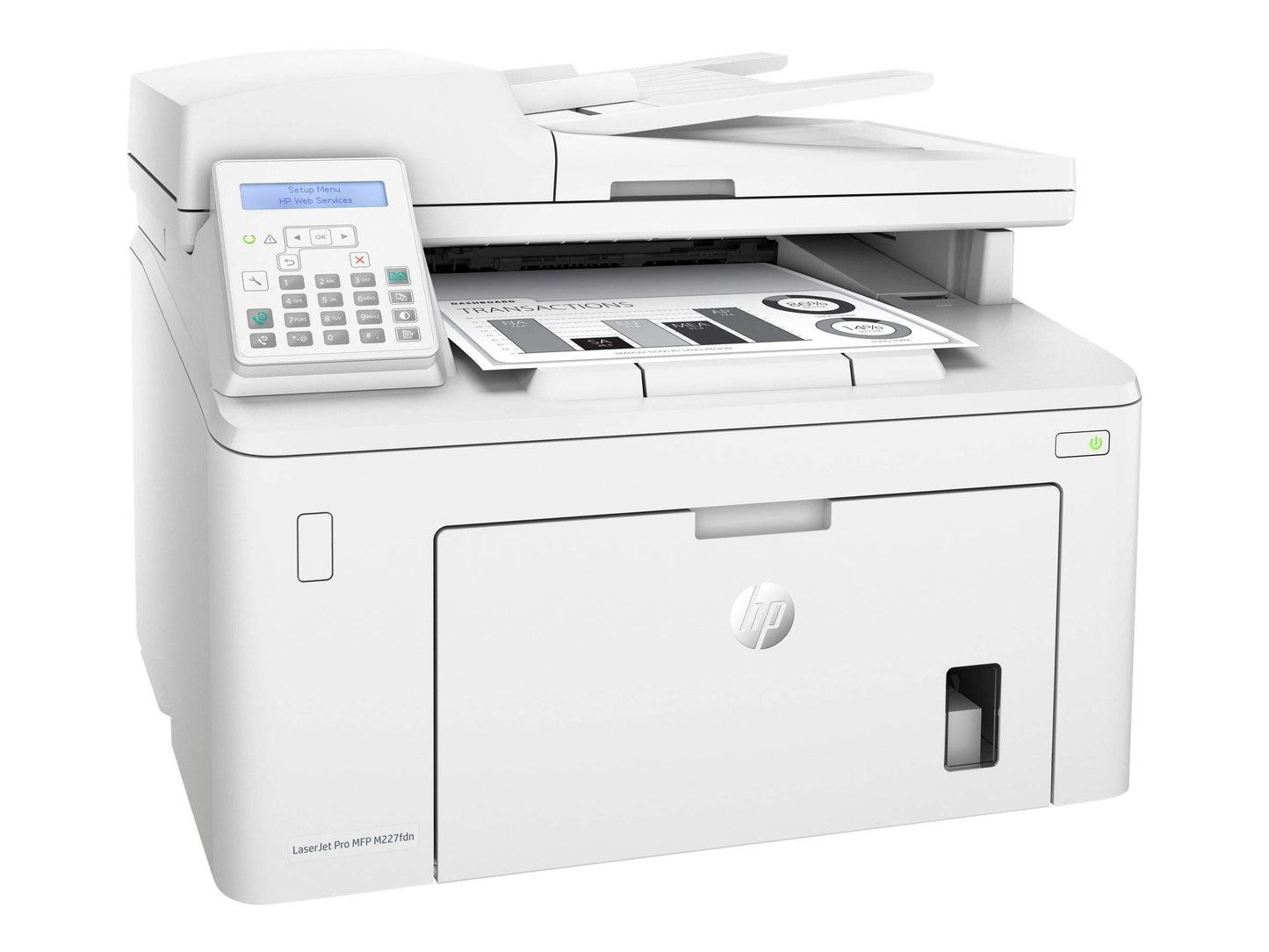 HP LaserJet Pro MFP M227fdn Monochrome All-in-One Printer with built-in Ethernet & 2-sided printing, (G3Q79A)