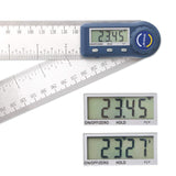 Digital Angle Finder,2 in 1 Digital Protractor, 7 inch / 200mm Stainless Steel Digital Angle Ruler with Zeroing and Locking Function SHAHE