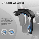 GTPLAYER Gaming Chair, High Back Leather Computer Gaming Chair with Footrest, Ergonomic Height Adjustable Office Chair with Removable Cover and Lumbar Support for Gaming and Work (White) GTPLAYER