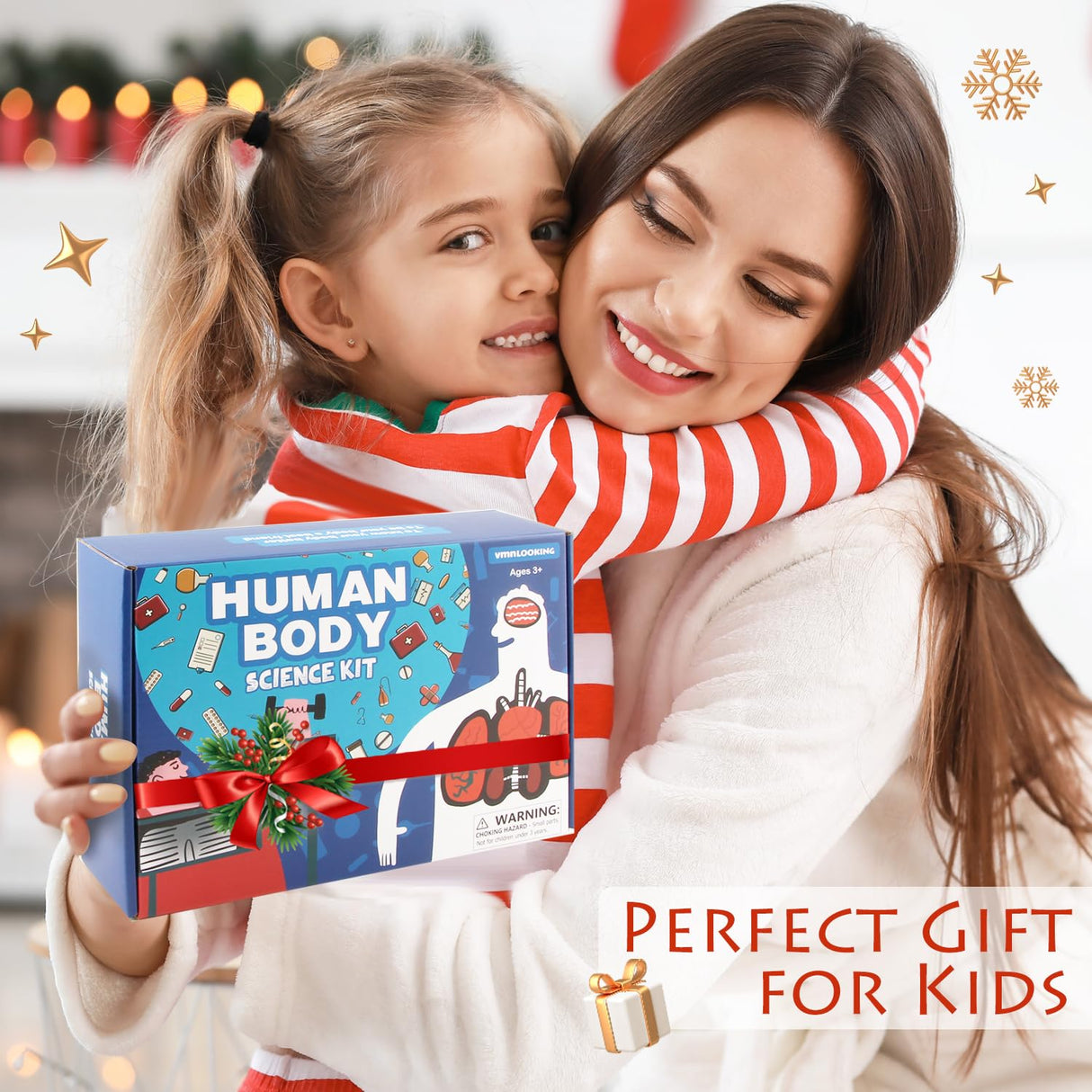 Human Body Activities & Experiments Science Kit for Kids,Human Anatomy Body Parts with Broken Bones X Ray,Lung Breathing Model, Vessels, Digestive System,Muscles Model,Skeleton,Human Organ STEM 5+ VMNlooking