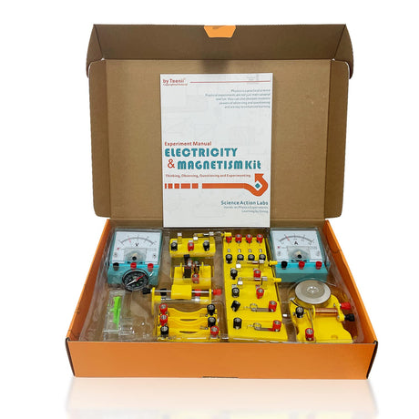 Teenii Electricity and Magnetism Kit Experiments STEM Science Kit for Kids, Electromagnetism Circuit Learning Set School Lab Physics Educational Toys, Birthday Gift for Boys Girls Age 8-16 Year Old Teenii