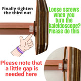 vidonio 2PCS Natural DIY Kaleidoscope Kit, New Wooden Magic Rotating Kaleidoscope Making Set for Nature Lovers, Best Gift, Outdoor Classic Handmade Education Toys for Kids vidonio