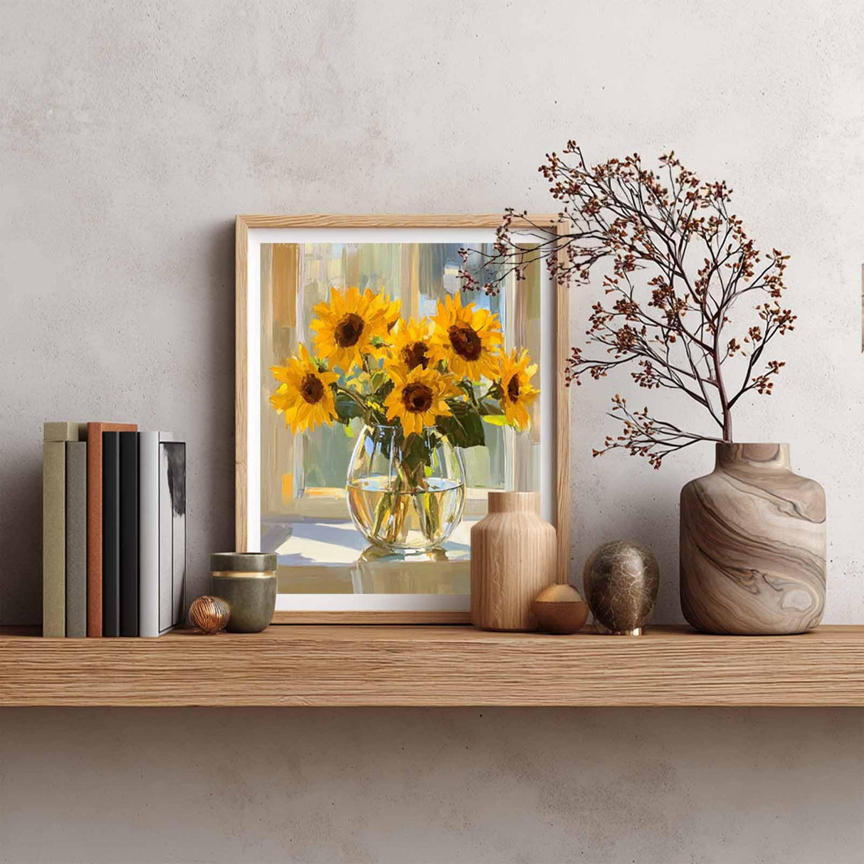 Sunflower Paint by Number, Sunflowers Paint by Numbers Kit for Adults, Flowers Canvas Wall Art, Floral Acrylic Painting, Home Wall Decor - Sunflower Flower(16x20inch, No Frame) Cawpom