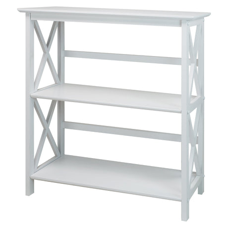 Casual Home Montego 3-Shelf Bookcase-White Casual Home