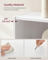 VASAGLE Custos Collection - Bookshelf, 3-Tier Bookcase, Book Shelf, Open Storage Shelf, 9.4 x 31.5 x 32 Inches, for Living Room, Home Office, Dinning Room, Cloud White ULBC173T14 VASAGLE