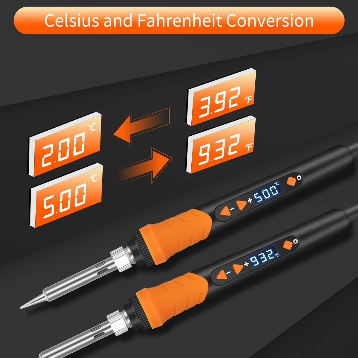 Soldering Iron Kit, 68W 12-in-1 Soldering Kit for Electronics LCD Soldering Tool Adjustable Temperature 392-932℉ Soldering Gun, with 5PCS Soldering Tips, Wire, Sponge, Stand, Flux, Pump and Paste K KERNOWO