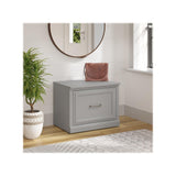 kathy ireland Home by Bush Furniture Woodland Small Shoe Bench with Drawer, 24", Cape Cod Gray (WDS124CG-03) Bush Business Furniture