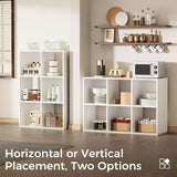 COMHOMA 6 Wood Cube Storage Organizer with Open Back and Removable Back Panels, 11In White Cube Storage Bookshelf, Cubicle Shelf Bookcase for Home Office Bedroom Living Room, Vertical or Horizontal COMHOMA