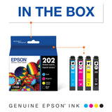 EPSON 202 Claria Ink Standard Capacity Black & Color Cartridge Combo Pack (T202120-BCS) Works with WorkForce WF-2860, Expression XP-5100 Epson