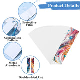 50 Pcs Sublimation Blank Bookmark Heat Transfer Aluminum Metal Bookmarks DIY Bookmarks with Hole and Colorful Tassels Single-Sided Printing Personalized Tassels Blank Bookmarks for Crafts Gift Telooco