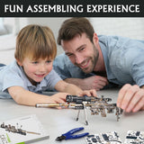 Microworld 3D Metal Puzzle, Mechanical Sniper Rifle Metal Model Kits, Brain Teaser DIY Challenge 3D Puzzle for Adult Art Craft Microworld