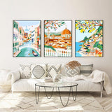 cupmod 6 Packs Paint by Number for Adults,Scenery-Cityscape DIY Acrylic Oil Painting Paint by Numbers Kits on Canvas,Adults Paint by Numbers Kits Drawing Paintwork for Home Decor cupmod