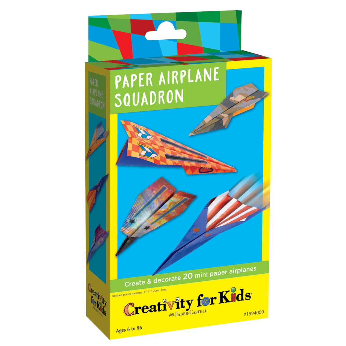 Creativity for Kids Paper Airplane Squadron - Create 20 Paper Airplanes, Crafts for Boys and Girls, Stocking Stuffers and Gift for Boys, Kids Activities (Ages 6+) Faber-Castell