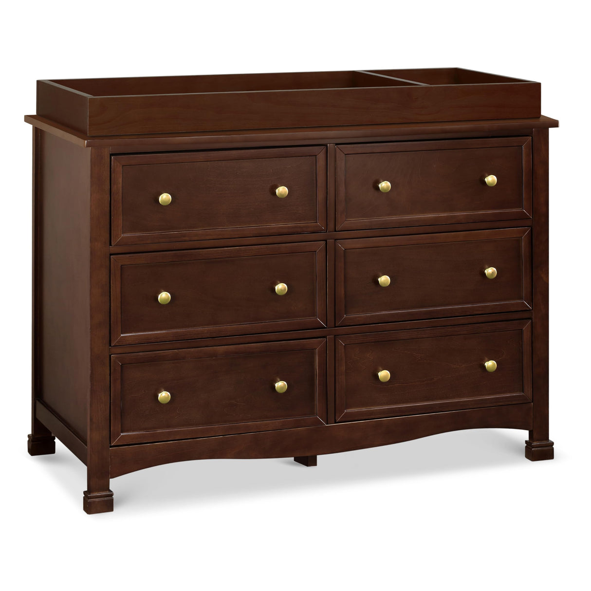 DaVinci Kalani 6-Drawer Baby Dresser for Nursery - Wooden Double Chest of Drawers for Kids, Boys and Girls - Multi-Purpose Storage Espresso Dresser for Bedroom, Living Room & Hallway, Easy to Assemble DaVinci