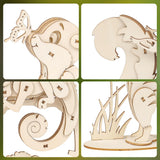 ELX Wooden 3D Puzzles for Kids 6+, 4 Piece Set Animal Wooden Models, Wood Building Kits Stem Toys peresents for Kids and Adults… ELX