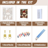 XTCIXAL Christmas Paint by Numbers Kit for Adults, Snowman Paint by Number for Adults, Beginners Acrylic Canvas Painting Kits for Home Wall Decor 16x20 Inch XTCIXAL