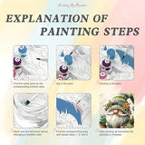 Easy Paint by Numbers Kit for Adults Beginner, Gnome Adult Paint by Number Kits on Canvas, DIY Painting with Numbers for Adults, Acrylic Simple Oil Paint by Number Kits for Home Wall Decor 16x20 In BYGFHLYW