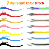 feela 360 Colors Gel Pens Set 180 Unique Gel Pen Plus 180 Refills for Adult Coloring Books Drawing feela