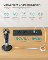 SONGMICS Over The Toilet Storage Cabinet, Bathroom Cabinet with Adjustable Inside Shelf and Bottom Stabilizer Bar, Space-Saving Toilet Rack, Cloud White UBTS010W01 SONGMICS