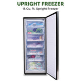 Hamilton Beach Upright Freezer, Deep Freeze, Stainless Steel Freezer with Drawer Compartments, 11 cu. ft. Freezer – 25”D x 23.6”W x 66.5”H Hamilton Beach