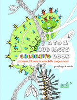 A to Z Bug Facts Coloring Book: Explore 28 Insects With 60+ Unique Facts (Dr. Megan's A to Z Coloring Books) WoodArtSupply