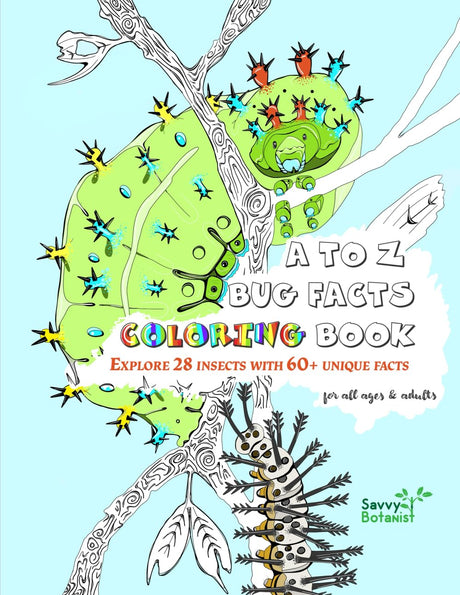 A to Z Bug Facts Coloring Book: Explore 28 Insects With 60+ Unique Facts (Dr. Megan's A to Z Coloring Books) WoodArtSupply