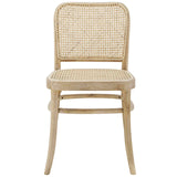 Modway Winona Elm Wood Cane Rattan Seat, Dining Side Chair, Gray Modway