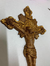 Wooden Wall Crucifix Natural Wood - Different colors - Any size - Christ Cross - Personalized Christian wooden carved Pediment Kozakworkshop