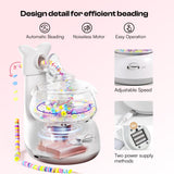 Caydo Electric Bead Spinner for Jewelry Making – Clay Bead Bracelet Maker Machine with Clay Beads, Needle & Elastic String | DIY Craft Kit Gift for Girls, Kids, Teens (Ages 8+, White) Caydo