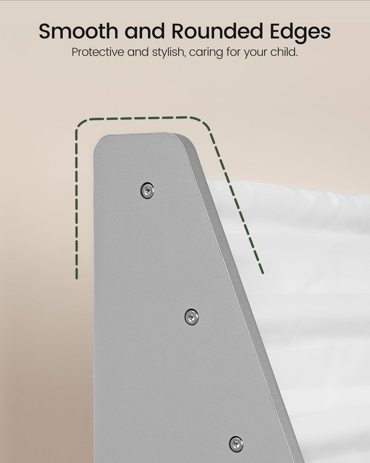 CHOEZON 6-Tier Kids Bookshelf, Kids Sling Bookcase, Magazine and Book Storage Rack, Large Capacity Book Organizer, Book Shelf for Kids Room, Bedroom, Nursery, Playroom, White and Gray MCW07WG CHOEZON