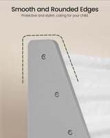 CHOEZON 6-Tier Kids Bookshelf, Kids Sling Bookcase, Magazine and Book Storage Rack, Large Capacity Book Organizer, Book Shelf for Kids Room, Bedroom, Nursery, Playroom, White and Gray MCW07WG CHOEZON