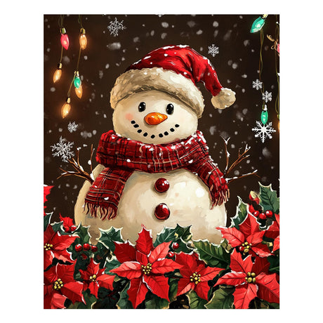 Reivworl Christmas Paint by Numbers Kit for Adults Beginners, Snowman Paint by Numbers, Adult Paint by Number Kits for Gifts and Home Wall Decor 16x20 Inch Reivworl