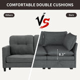 NicoHali Large Sectional Couches for Living Room, Modular Sectional Sofa Couch Set, Convertible U/L Shaped Sofa Couch with Storage, Cloud Sofas for Living Room(Dark Grey) NicoHali