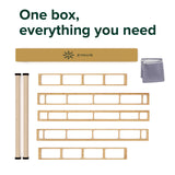 ZINUS Edgar 8 Inch Bamboo Box Spring, Mattress Foundation, Sturdy Bamboo Structure, Low Profile, Easy Assembly, Full Zinus