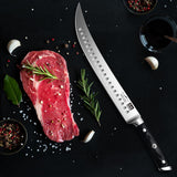 SHAN ZU 12" Carving Slicing Knife - Brisket Slicing Meat Knife Professional German 1.4116 Stainless Steel Razor Sharp Blade, Ergonomic Wood Handle & Full Tang Design, Gift Box Included SHAN ZU