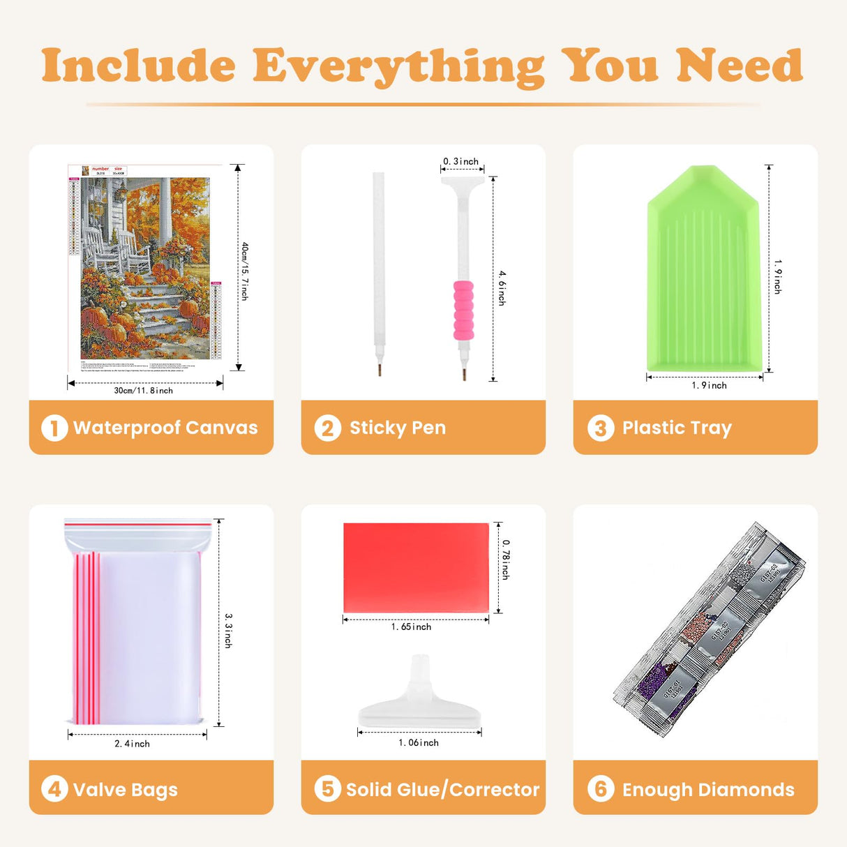 SENQAO Autumn Chair Diamond Art Kits for Adults, Fall Pumpkin DIY 5D Diamond Painting Kits Full Drill Diamond Dots Paintings with Diamonds Gem Art and Crafts Home Decor 12x16inch SENQAO