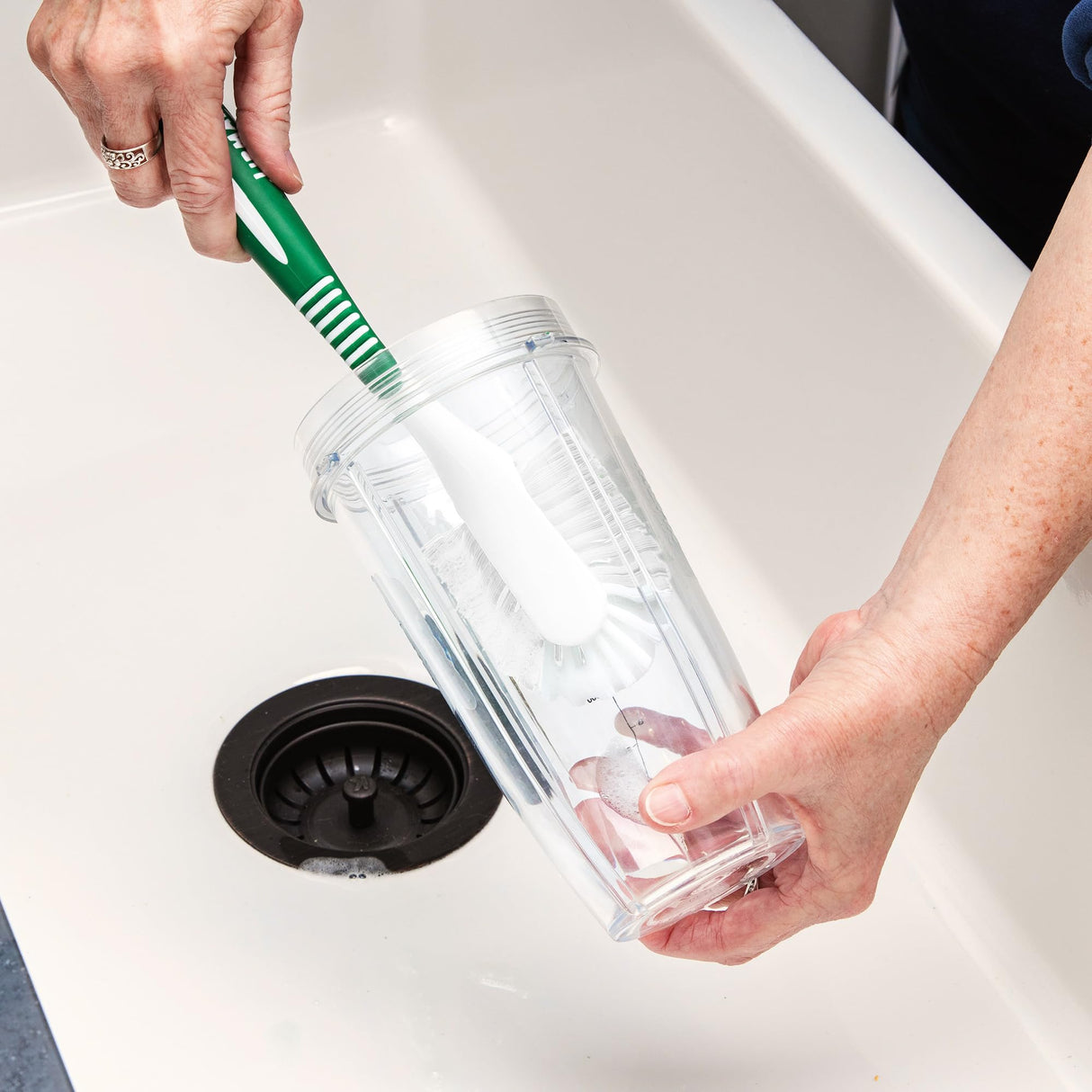 Libman Green & White Cleaning Brush Kit, 3-Piece Set, All-Purpose Brushes for Kitchen, Basins, Sinks, Dishwashers Libman